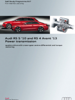 SSP 617 Audi RS 5 2010 and RS 4 Avant 2013 Power transmission