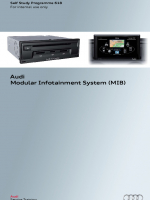 SSP 618 Audi Modular Infotainment System (MIB)