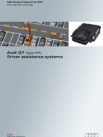 SSP 635 Audi Q7 (type 4M) Driver assistance systems