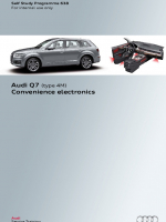 SSP 638 Audi Q7 (type 4M) Convenience electronics