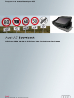 SSP 482 Audi A7 Sportback Afficheur tête haute et Afficheur des limitations de vitesse