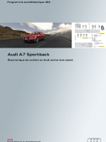 SSP 483 Audi A7 Sportback Électronique de confort et Audi active lane assist