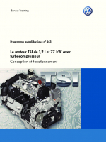 SSP 443 Le moteur TSI de 1,2 l et 77 kW avec turbocompresseur
