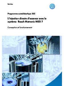 SSP 253 L’injection directe d’essence avec le système Bosch Motronic MED 7