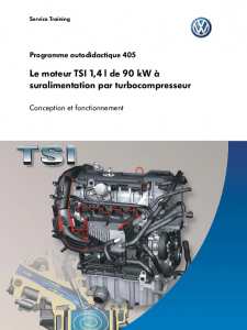SSP 405 Le moteur TSI 1,4 l de 90 kW à suralimentation par turbocompresseur