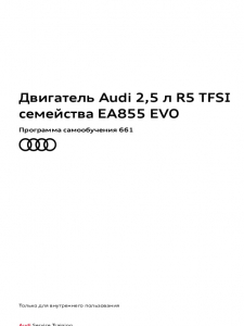 SSP 661 Двигатель Audi 2,5 л R5 TFSI семейства EA855 EVO